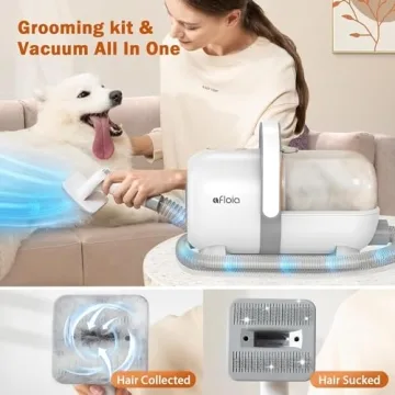 Afloia Dog Grooming Kit Vacuum Clippers Low Noise