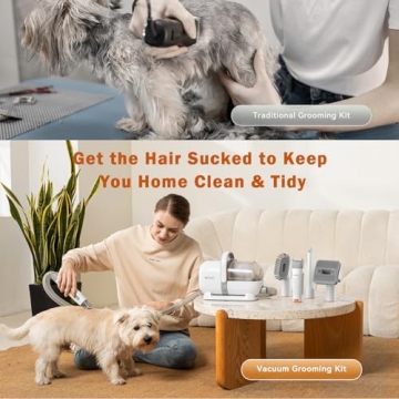 Afloia Dog Grooming Kit Vacuum Clippers Low Noise
