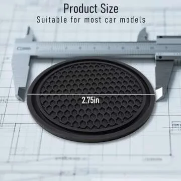 KULOLO Car Cup Holder Coaster 4 Pack - Flexible & Non-Slip