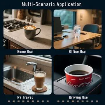 KULOLO Car Cup Holder Coaster 4 Pack - Flexible & Non-Slip