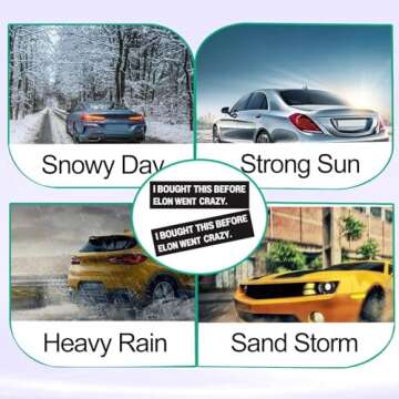 2 Pack Anti Elon Bumper Stickers - Reflective Vinyl for Cars