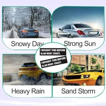 2 Pack Anti Elon Bumper Stickers - Reflective Vinyl for Cars