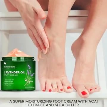 Majestic Pure Lavender Oil Foot Cream - 8 oz Rejuvenating Care