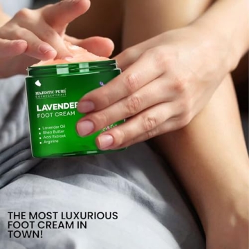 Majestic Pure Lavender Oil Foot Cream - 8 oz Rejuvenating Care