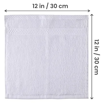 12 Pack Premium Cotton Washcloths - Utopia Towels