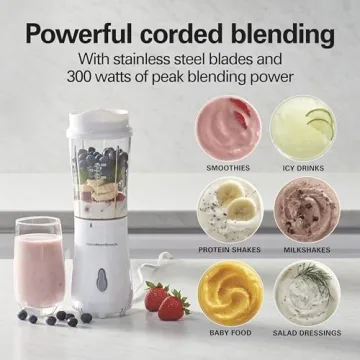Hamilton Beach Portable Blender 300W BPA Free Dishwasher Safe