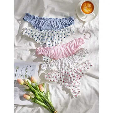 COZYEASE Women's Floral Print Low Rise Panty 5 Pack