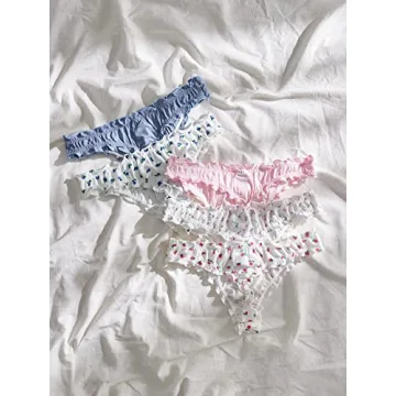 COZYEASE Women's Floral Print Low Rise Panty 5 Pack