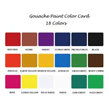 HIMI Gouache Paint Set 18 Vibrant Colors Non Toxic 30ml