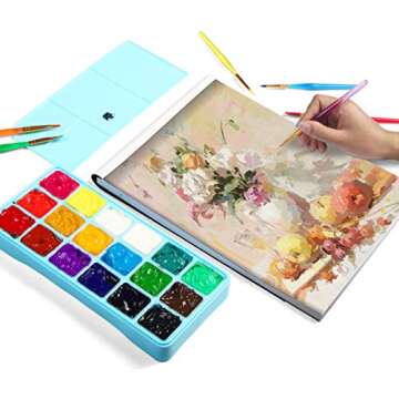 HIMI Gouache Paint Set 18 Vibrant Colors Non Toxic 30ml