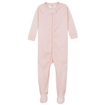 Gerber Baby Girls' Footed Pajamas - Love Llamas Pink 0-3M