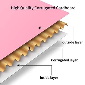 SNOGSWOG 28 Pack 10x8x3 inches Pink Shipping Boxes for Small Business, Small Corrugated Cardboard Gift Box for Mailing,Shipping,Storing,Gifts Wrapping