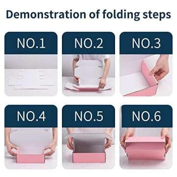 SNOGSWOG 28 Pack 10x8x3 inches Pink Shipping Boxes for Small Business, Small Corrugated Cardboard Gift Box for Mailing,Shipping,Storing,Gifts Wrapping