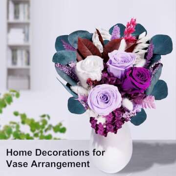 Flowers Gifts for Her, Flowers for Delivery, Preserved Roses Bouquets, Purple Roses, Birthday Gifts for Women, Mothers Day Flowers for Mom