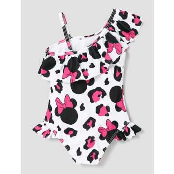 Disney Mickey Mouse Girls One Piece Swimsuit - Minnie Design for 4-5 Years