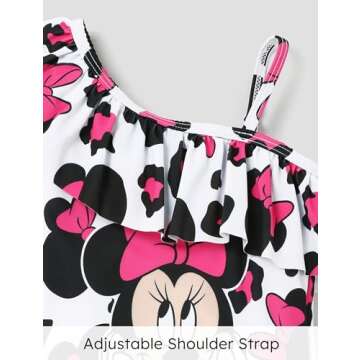 Disney Minnie Mouse Girls Swimsuit UPF 50 for Ages 4-5