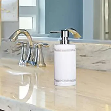 Elegant Two-Pack Ceramic Soap Dispensers Set for Home