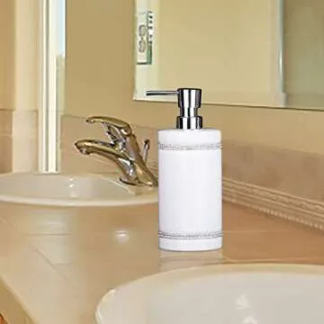 Elegant Two-Pack Ceramic Soap Dispensers Set for Home