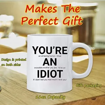 Kwieema Brother Gift Brother Coffee Mug Gifts for Brothe Brother Birthday Gifts from Sister Father’s Day Gifts for Brother Big Brother Gifts Coffee Cup Christmas Gift for Brother Mugs