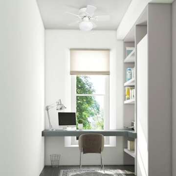 Prominence Home Hero 28-Inch Indoor LED Ceiling Fan with Light and Dual Finish Blades