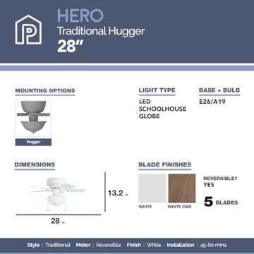Prominence Home Hero Ceiling Fan with Light & Control