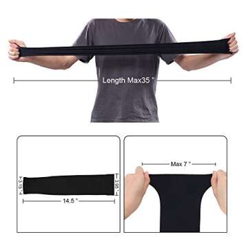 Vorshape 2 Pairs Sun UV Protection Cooling Arm Sleeves for Men & Women, UPF 50 Arm Cover, Black & Deep Grey