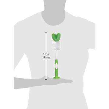 Amazon Brand - Mama Bear Bottle Brush (Pack of 3), White