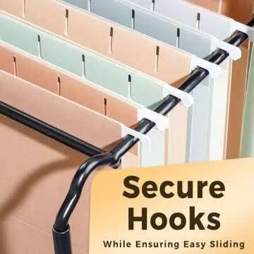 SUNEE 25 Count Hanging File Folders, Pastel Colors, Hanging File Folders Letter Size, Hanging Folders with 1/5-cut Tabs, Designed for Bulky Files, Filing Cabinets, Medical Charts