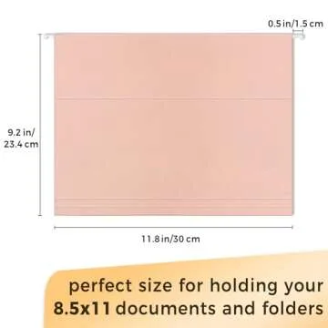 SUNEE 25 Count Hanging File Folders, Pastel Colors, Hanging File Folders Letter Size, Hanging Folders with 1/5-cut Tabs, Designed for Bulky Files, Filing Cabinets, Medical Charts