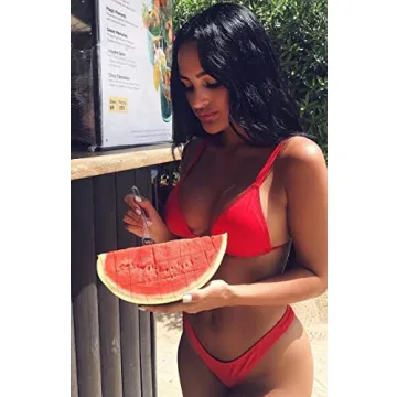 Stylish ForBeautyShe Women's Sexy Thong Bikini Set