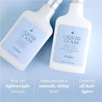 Drybar Liquid Glass Smoothing Conditioner - Full Size | Reduces Frizz, Adds a Smooth & Shiny Finish, Lightweight Formula for all Hair Types, Vegan & Cruelty Free
