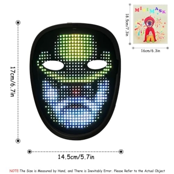 Kids Gesture Sensing LED Mask for Costume Parties