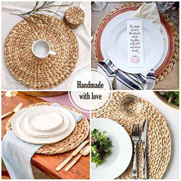 Elegant Boho Placemats Set of 4 for Dining Table