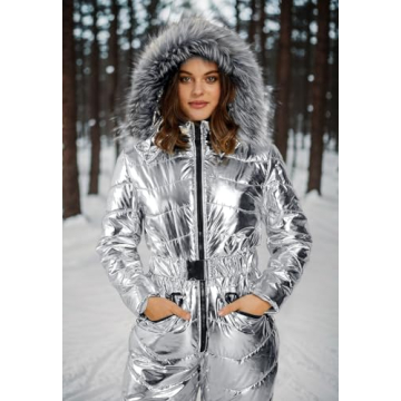 Aurgelmir Women Winter Ski Suit with Fur Collar for Adventure
