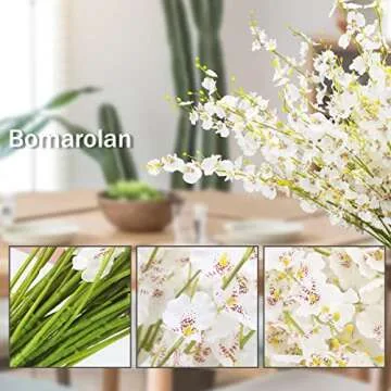 BOMAROLAN Silk Fake Orchids for Home and Event Decor