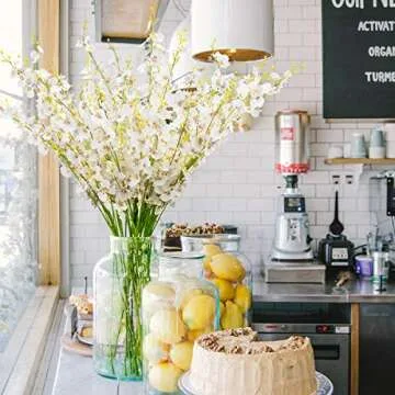 BOMAROLAN Silk Fake Orchids for Home and Event Decor