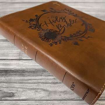 Hand Lettered and Laser Engraved NIV Journaling Bible, Personalized Gift, Custom Name Engraving Available