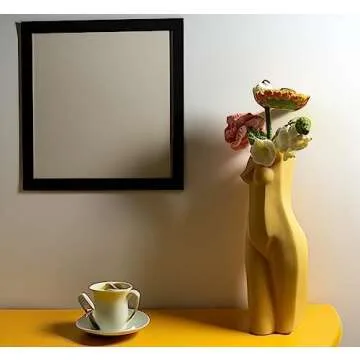 Decorzinger Geometry Body Vase, Unique Statue Art Vase, Ceramic Vase for Minimalist Style, Modern Abstract Flower Vase for Home Decor, Centerpieces, Rustic Farmhouse, Living Room, Table Decoration