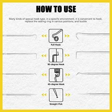 Mardatt 11Pcs Heavy Duty Hook Tool Set, Alloy Steel, Ergonomic Handles, Storage Hooks for Automotive Maintenance