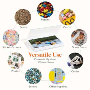 Lifewit Photo Storage Box 4x6 Photo Case, 18 Inner Photo Keeper, Clear Photo Boxes Storage with 1 Sh...