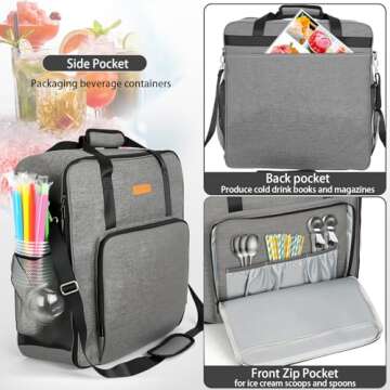 Portable Travel Carrying Bag for Ninja Slushie Machine FS301/FS301C - Waterproof Nylon, Front-Openin...