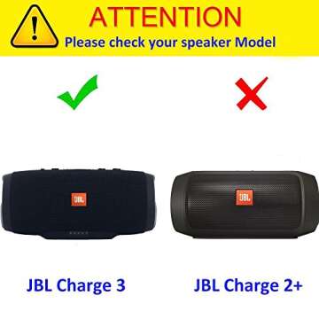 Khanka Carrying Case for JBL Charge 3 - Waterproof & Portable