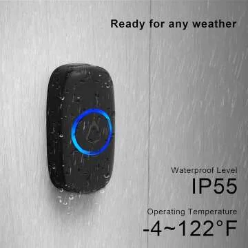 Wireless Doorbell with 58 Chimes & 1000Ft Range