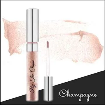 By The Clique Champagne Premium Glitter Lip Gloss Sheer Nude Glitter Gloss | Perfect Texture | Excellent Top Coat…