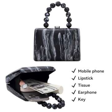 Jessie Acrylic Evening Clutch Handbag for Women