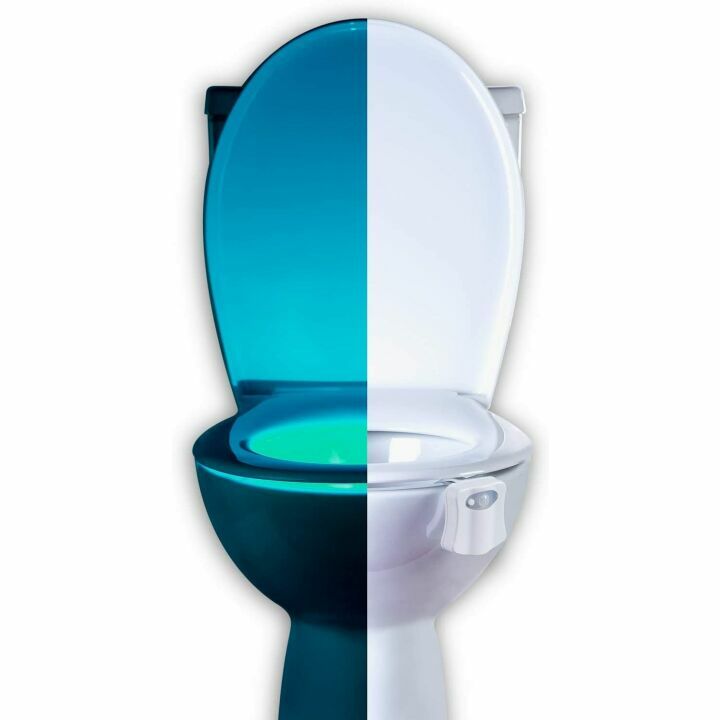 LED Toilet Bowl Night Light with Motion Sensor