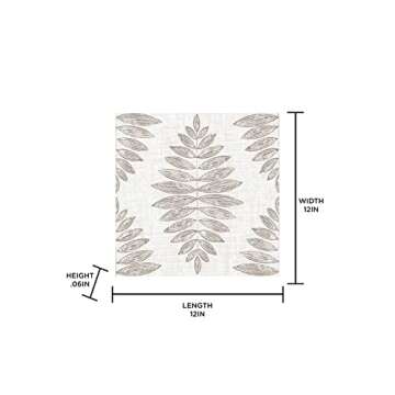 FloorPops FP3298 Foliage Peel & Stick Floor Tiles, Neutral