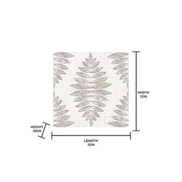 FloorPops FP3298 Foliage Peel & Stick Floor Tiles, Neutral