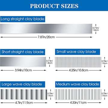 Flexible Polymer Clay Cutters Clay Slicer Blade Carbon Steel Blade Clay Cutter Blade Polymer Clay Cu...