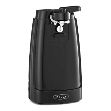BELLA Electric Can Opener & Knife Sharpener - Black
